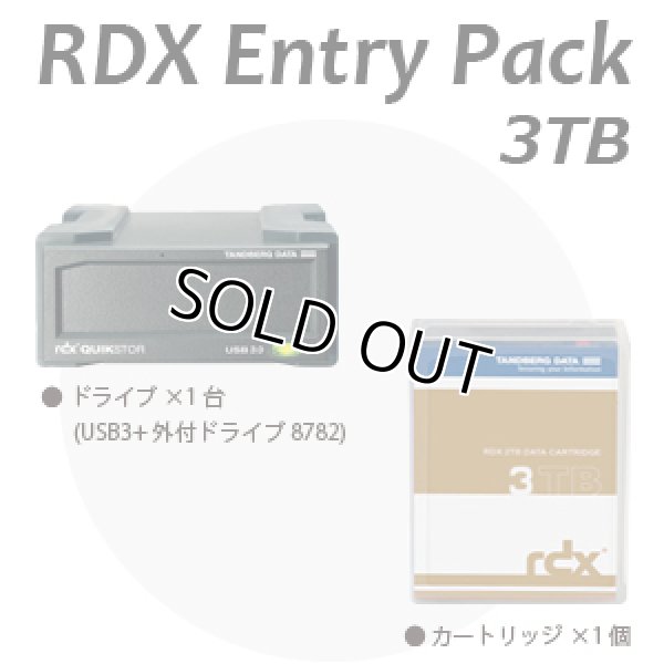 画像1: 【RDXセット】Tandberg Data　RDX エントリーパック 3TB RDX3000E (1)