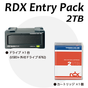 【RDXセット】Tandberg Data　RDX エントリーパック 2TB RDX2000E