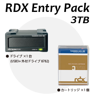 【RDXセット】Tandberg Data　RDX エントリーパック 3TB RDX3000E