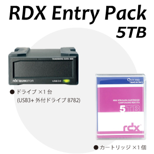【RDXセット】Tandberg Data　RDX エントリーパック 5TB RDX5000E